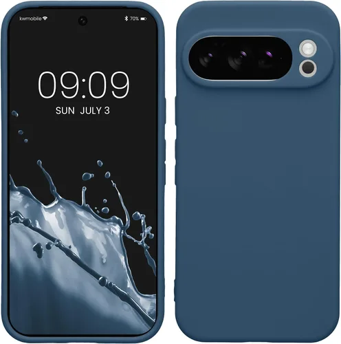Vista 182 de kwmobile Funda compatible con Google Pixel 9 - Funda protectora delgada de TPU para teléfono - Acabado mate suave - Piedra antigua