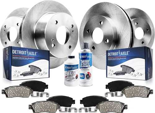 Vista 10 de Detroit Axle - Kit de freno para Nissan Rogue 2014, 2015, 2016, 2017, 2018, 2019, rotores de freno de disco de cerámica, con repuesto de hardware