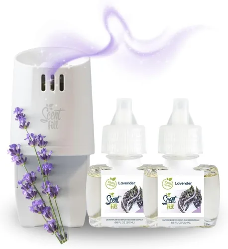 Vista 11 de Scent Fill Ambientador Enchufable de Glaciar 100% Natural, Repuestos de Aceite Perfumado, 2 Repuestos + Difusor