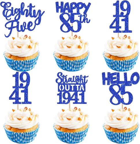 Vista 60 de 30 piezas negras para cupcakes de 10.º cumpleaños con purpurina Ten Happy 10 Straight Outta 2016 para saludos a 10 años 10 cumpleaños, boda Negro