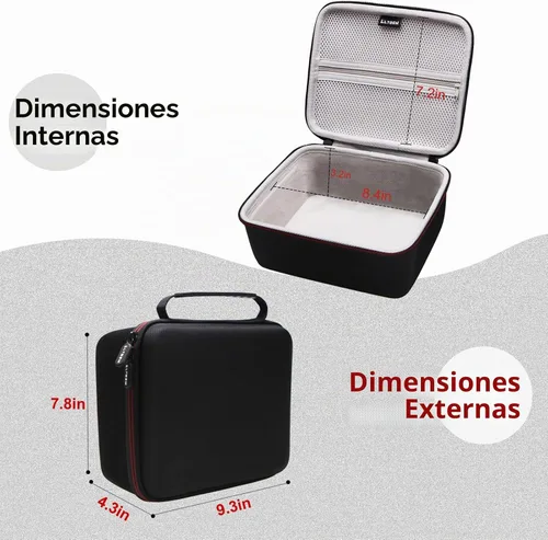 Vista 2 de LTGEM - Funda de proyector para AuKing 2026 actualizada, interior: 8.4"x7.2