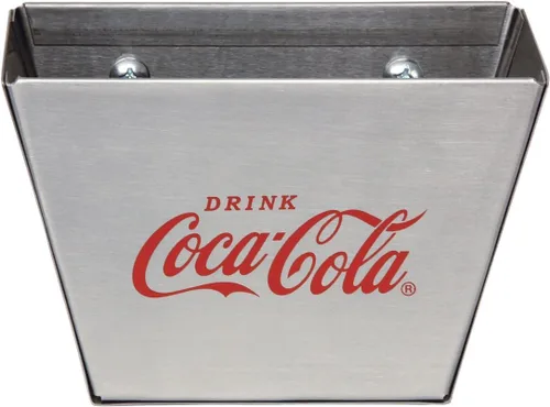Vista 2 de TableCraft Coca-Cola - Cola - Cola - Tapa de acero inoxidable, color rojo y plateado