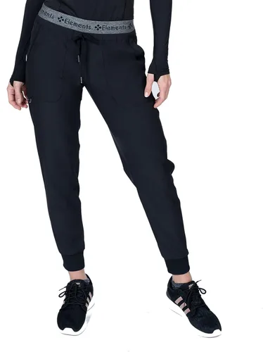 Vista 3 de Conjunto de uniforme médico para mujer, con 7 bolsillos, elástico en 4 direcciones, para enfermera, dentista, Elements Select ES2956