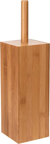 Vista 7 de Bath Bliss Colección redondeada de bambú natural, cepillo para inodoro, accesorios a juego para decorar tu baño, alto (10029-NATURAL)
