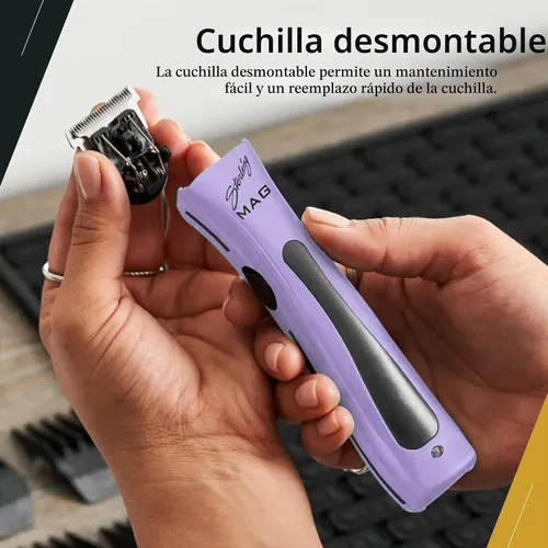 Vista 5 de Wahl Professional Sterling Mag - Batería de iones de litio con motor giratorio inalámbrico Lightweight Ultra Quiet Trimmer for Hair, Beard & Neck
