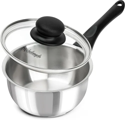 Vista 8 de MICHELANGELO Juego de cacerolas de acero inoxidable, 6 piezas, 1QT 2QT 3QT