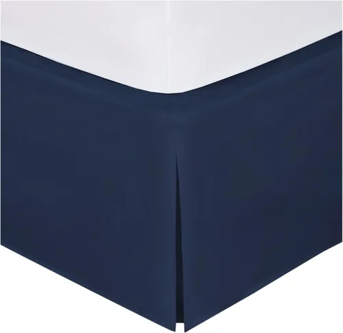 Vista 23 de Mk Collection Falda de Cama Plisada Sólida (Negro, Full)