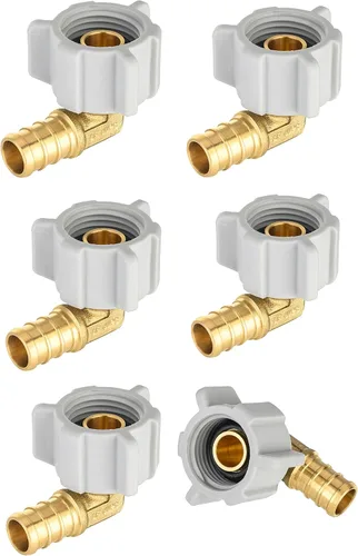 Vista 13 de EFIELD Pex - Juego de 2 accesorios de engarzado de latón para púas de latón con codo giratorio NPT de 1/2 pulgada Pex de 1/2 pulgada x 1/2 pulgadas