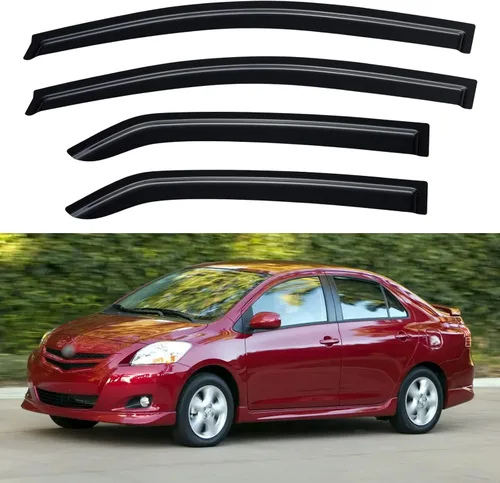 Vista 8 de YQAUTEC - Viseras para ventana, protectores contra la lluvia, compatibles con Subaru WRX 2015-2021, deflectores de viento para ventanas, viseras