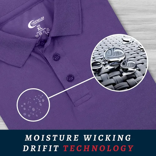 Vista 63 de Premium Wear - Camisetas tipo polo para hombre, con gran absorción de humedad