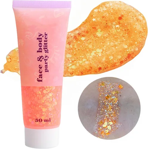 Vista 20 de Go Ho Brillantina azul para rostro y cuerpo, pintura facial azul de Halloween, gel brillante de sirena, lentejuelas gruesas holográficas para ojos