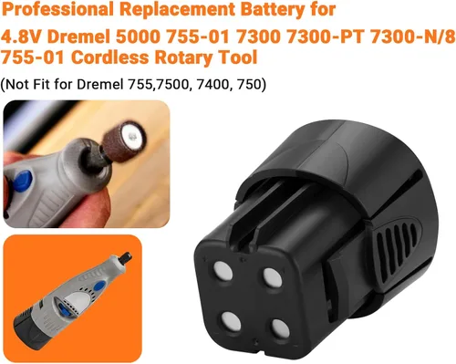 Vista 3 de Shentec Batería de repuesto de 4.8V 3.5Ah 5000755-01 para 7300, 7300-PT, 7300-N/8, 755-01, 750, 750-02 (cargador de batería incluido)