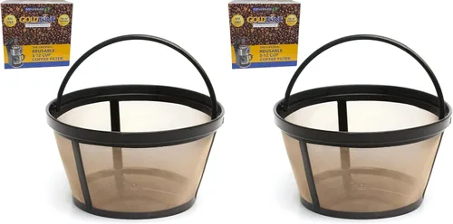 Vista 5 de GOLDTONE Filtro de café estilo cesta, para 8-12 tazas, reutilizable, se ajusta a cafeteras Mr. Coffee, libre de BPA