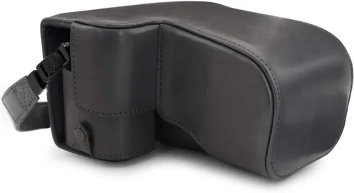 Vista 10 de MegaGear MG1651 Ever Ready Funda de piel para cámara Compatible con Sony Alpha A6400 (16-50mm) - Negro