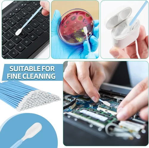 Vista 12 de Kit de hisopos de limpieza de espuma multiusos – Esponja de esponja sin pelusa para cámara, pistola, impresora de inyección de tinta, lente óptica