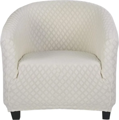 Vista 6 de SearchI - Funda elástica para silla de club, fundas para silla de barril, fundas de jacquard para silla de bañera, fundas de elastano para sillón