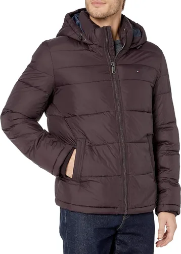 Vista 27 de Tommy Hilfiger - Chaqueta acolchada con capucha de relleno alternativo para hombre (tallas estándar y para personas grandes y altas)
