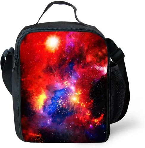 Vista 19 de CAIWEI Bolsa de almuerzo Galaxy con aislamiento para lonchera (baloncesto de torneado)
