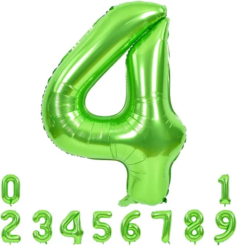 Vista 12 de TONIFUL Globos verdes del número 0 de 40 pulgadas, decoración de año nuevo 2027