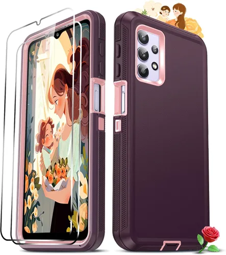 Vista 31 de LeYi Funda compatible con Samsumg Galaxy A05 4G: Galaxy A05 4G con resistente a los golpes, 3 en 1 de cuerpo completo, protección resistente