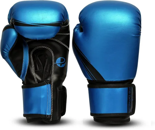 Vista 4 de Guantes de boxeo metálicos - MMA Muay Thai Training & Fight Azul