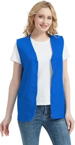 Vista 5 de TOPTIE Chaleco de actividades voluntarias para adultos, uniforme de supermercado, chaleco de trabajo