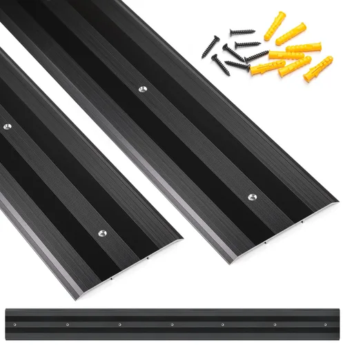 Vista 9 de Aluminum Threshold Strip, 5″Wide Floor Transition Strip for Doorways Negro