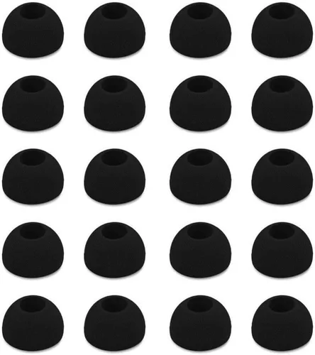 Vista 6 de Zotech Puntas negras para auriculares intraurales, tamaño extra pequeño, 10 pares de auriculares de silicona suave, con orificio de conector de 0.15