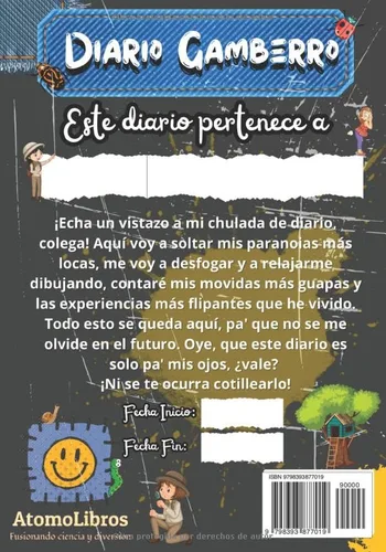 Vista 2 de Diario gamberro Con indicaciones para niños, jóvenes y mayores. Potencia la escritura, el dibujo y pega para desarrollar tu creatividad y mejorar tu