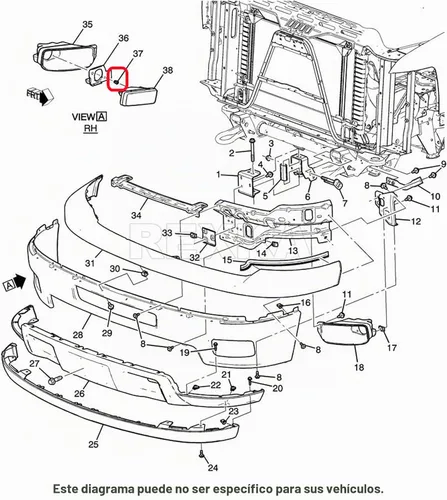 Vista 6 de Rexka 10 piezas de tuerca de retención de lámpara antiniebla 11570830 compatible con Cadillac Escalade, Chevy Avalanche, Camaro, Colorado, Silverado
