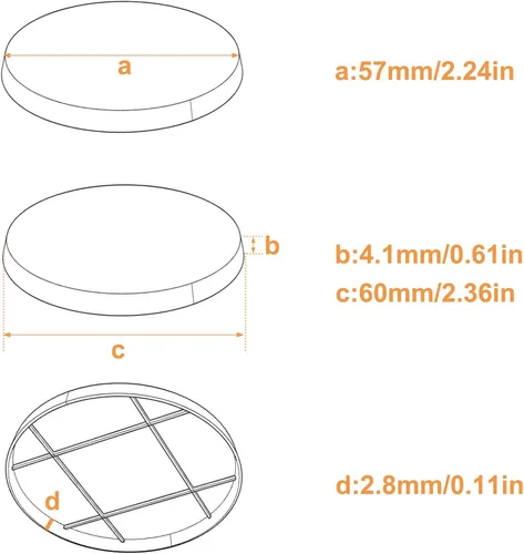 Vista 4 de Evemodel 60pcs 2.362 in Bases redondas para Wargames Mesa Superior Simulación Militar Escena ABS Plástico