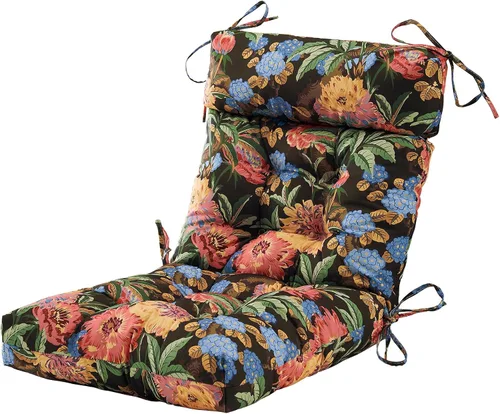 Vista 8 de ARTPLAN Cojín floral Adirondack de 44 x 21 x 4 pulgadas de mimbre para Azul (Blue Bamboo)