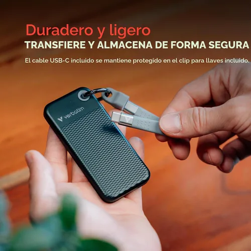 Vista 6 de Verbatim Pocket 1TB SSD externo USB 3.2 Gen 2 Hasta 1000MB/s