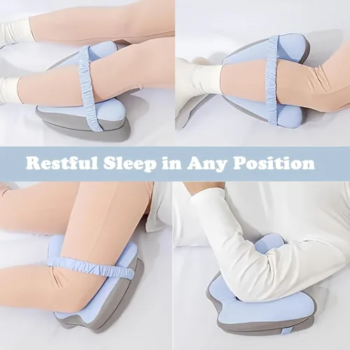 Vista 5 de Almohada de rodilla para personas que duermen de lado, almohada ergonómica de espuma viscoelástica para alinear la columna vertebral, ciática
