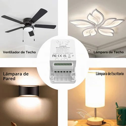 Vista 7 de Interruptor de luz Wi-Fi inteligente, 2 canales, interruptor de relé inalámbrico linptech con aplicación Tuya, control remoto de voz, temporizador