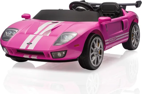 Vista 13 de Coche eléctrico de 12 V para niños, rosa, regalos de cumpleaños de YOHOPO 1-Rosa