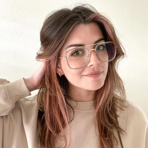 Vista 2 de Zeelool Lentes de lectura con bloqueo de luz azul aviador para hombres y mujeres con revestimiento antirreflectante Nayeli ZTX898397