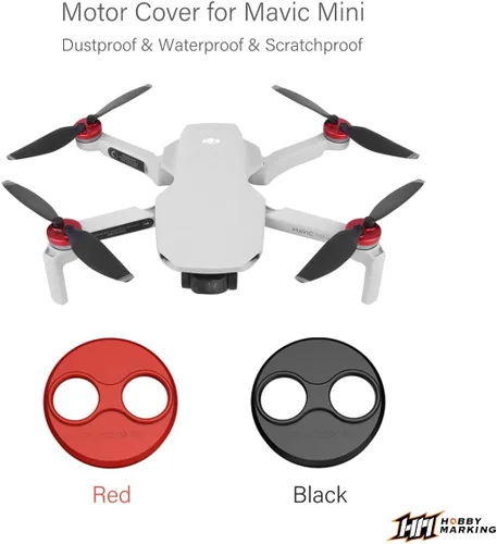 Vista 2 de Cubierta protectora de polvo de aluminio para DJI Mavic Mini Drone Accesorio a prueba de polvo y arañazos Accesorios de protección (negro)