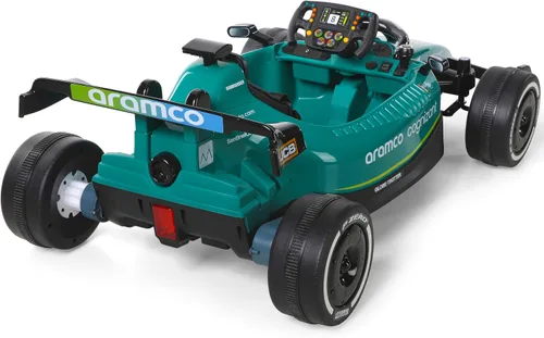 Vista 6 de Dynacraft Aston Martin Aramco Fórmula 1 Team Race Car de 12 V para edades de 3 a 8 años, con control remoto