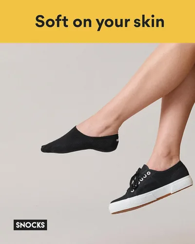 Vista 4 de Snocks Calcetines invisibles para mujeres y hombres 6 pares de calcetines invisibles unisex para zapatos planos y zapatillas - S-XL - Diseñado
