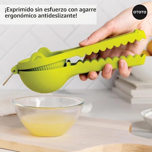 Vista 5 de OTOTO Lemongator Exprimidor de Limón Manual - Exprimidor de Limón Fácil de Sostener Manual para Limón, Lima, Naranjas - Libre de BPA, Apto