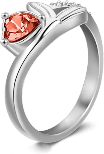 Vista 2 de SHUSUKUE Personalized Heart Birthstone Ring 925 Sterling Silver Engraved Ring with Birthstone Name Meaningful Engagement Name Ring Mothers Day