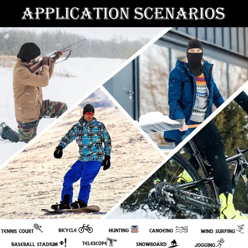 Vista 7 de Máscara de esquí para hombre, paquete de 2 pasamontañas, máscara facial para mujer, máscara de verano Shiesty, máscara de casco de motocicleta