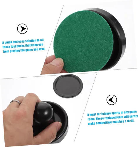 Vista 4 de 1 Unidades de Air Hockey Pucks Kit de repuesto para mesas de juego, asas de meta, paletas, huelguistas, accesorios de hockey aéreo