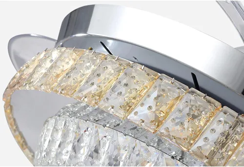 Vista 6 de Candelabros inteligentes de 42 pulgadas con Bluetooth, regulable, 7 cambios de color, lámpara LED de cristal retráctil con ventilador con control