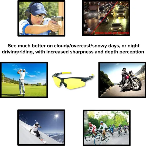 Vista 7 de BEST Night Driving Glasses- Anti Glare Night Vision Reduce Eye Strain Men Women