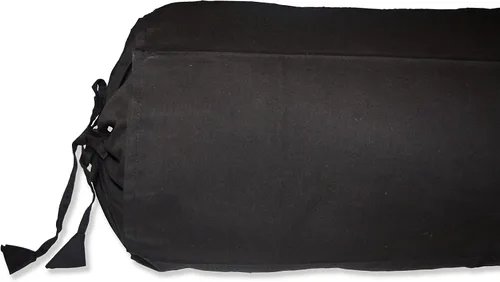 Vista 5 de Funda extraíble para almohada de algodón Saffron (Negro, 15 cm x 40 cm (6" x 16"))