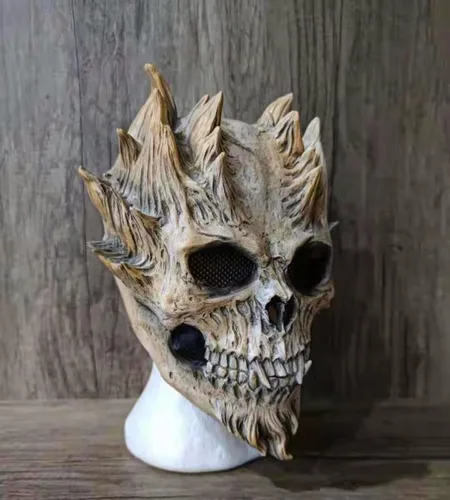 Vista 6 de Máscara de calavera de terror, máscara de esqueleto realista