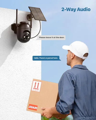 Vista 9 de Cámaras de Seguridad Inalámbricas Solares al Aire Libre de 2K: Cámara WiFi para Sistema de Seguridad del Hogar - Cámara con Batería IP66 Resistente