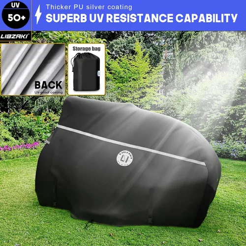 Vista 4 de Funda para tractor de césped de 420D, cubierta impermeable para tractor resistente, se adapta a cubiertas de hasta 54", ajuste universal para John